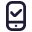Tick inside mobile phone icon